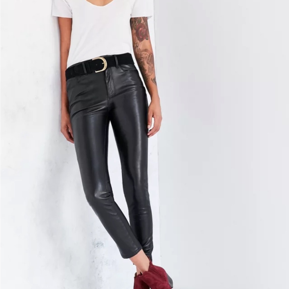 BDG Leather Skinny Pants